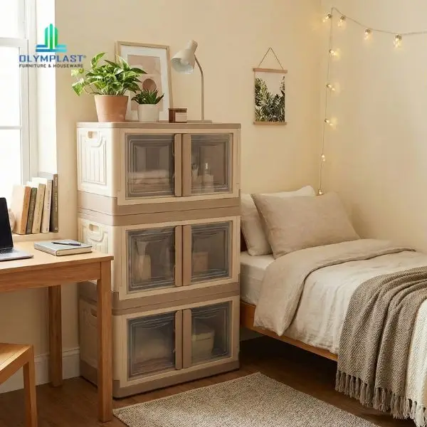 Pilih Furnitur Fungsional Berwarna Netral di Kamar Estetik Sederhana